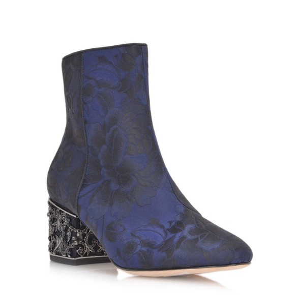 Badgley Mischka Martha Brocade Jeweled Boot - Picture 14 of 17